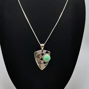 Jay King Desert Rose Trading Turquoise Pendant 925